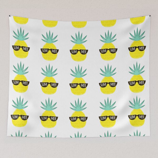 Item preview, Fun pineapple faces seamless designed and sold by Gurshnet68.