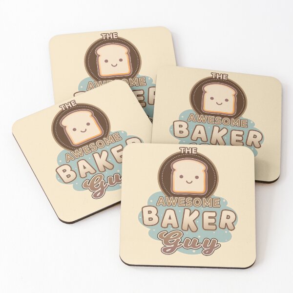 Item preview, The Awesome Baker guy: A Cute Kawaii smiling bread  designed and sold by AxelGreen72.