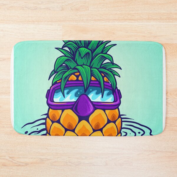 Item preview, Fun pineapple faces seamless designed and sold by Gurshnet68.