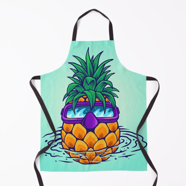 Item preview, Fun pineapple faces seamless designed and sold by Gurshnet68.