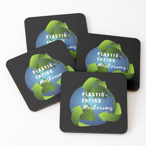 Item preview, Plastic eating mushrooms planet waste reduction designed and sold by Designforoz.