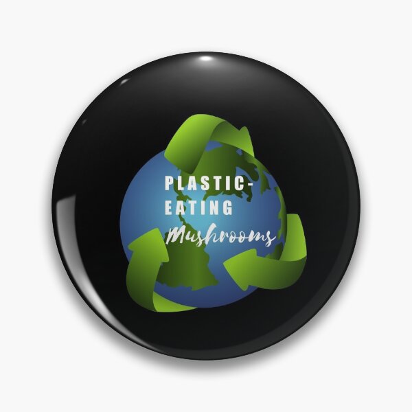 Item preview, Plastic eating mushrooms planet waste reduction designed and sold by Designforoz.