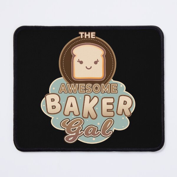 Item preview, The Awesome Baker Gal: A Cute Kawaii smiling bread  designed and sold by AxelGreen72.