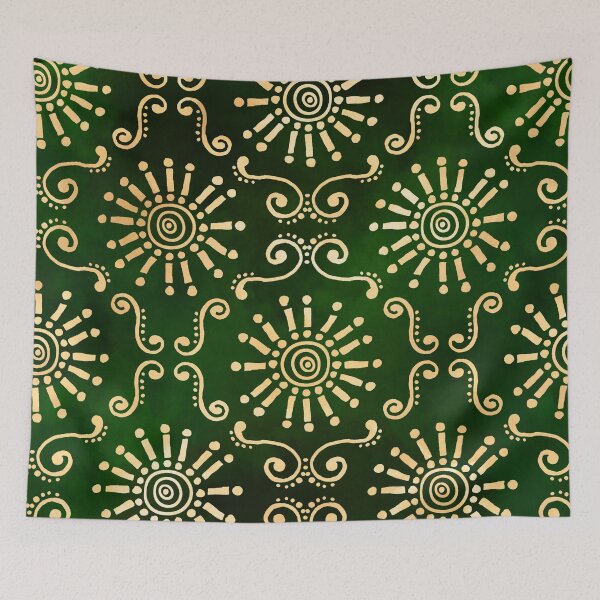 Item preview, A Cute Green Sundamask - Green Jungle Pattern Design Gift designed and sold by danzoart.