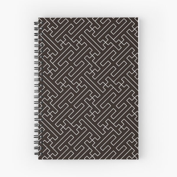 Item preview, Japanese Pattern WAGARA of Sayagata - interlocking Manji Black Color Design designed and sold by monodesigns.