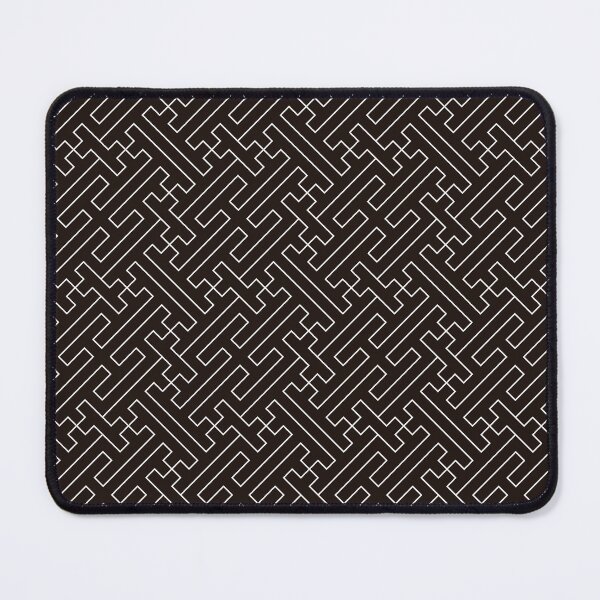 Item preview, Japanese Pattern WAGARA of Sayagata - interlocking Manji Black Color Design designed and sold by monodesigns.