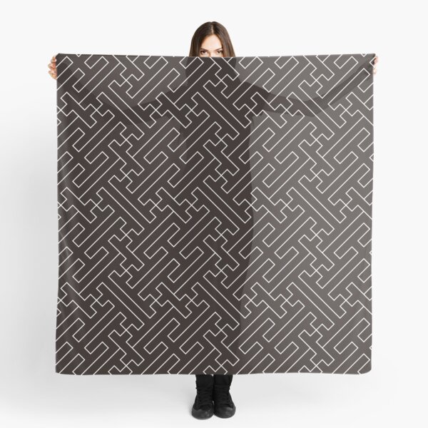 Aperçu de l'œuvre Motif Japonais WAGARA de Sayagata - emboîtement Manji Couleur Noir Design créée et vendue par monodesigns.