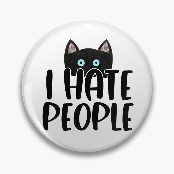Item preview, I hate people black cat- Funny men’s and women’s  designed and sold by Designs Of all kinds.
