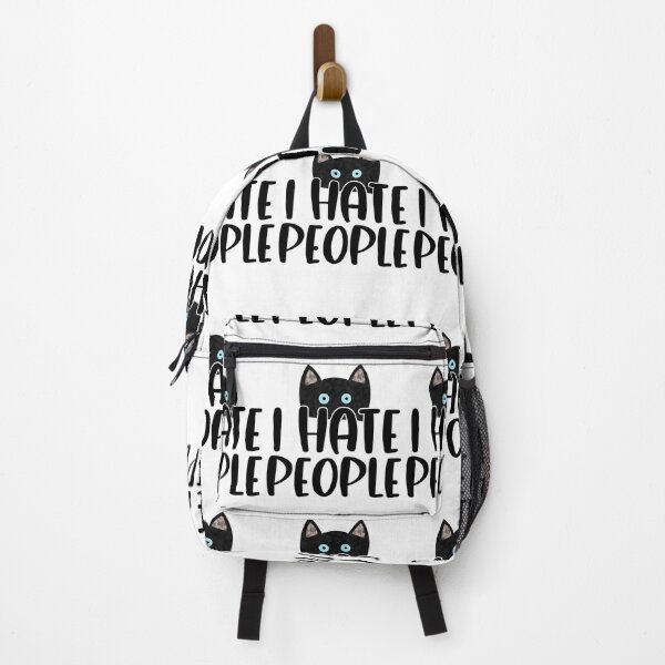Item preview, I hate people black cat- Funny men’s and women’s  designed and sold by Designs Of all kinds.