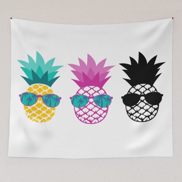 Item preview, Fun pineapple faces seamless designed and sold by Gurshnet68.