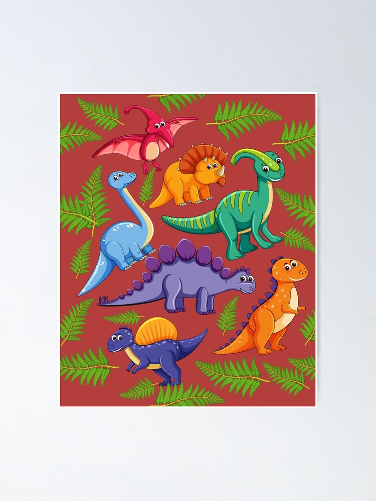 Kids Types Of Dinosaurs Dino Identification Poster