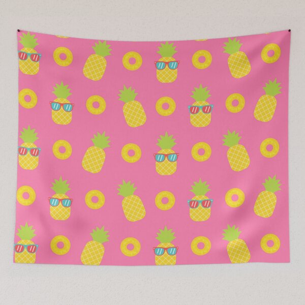 Item preview, Fun pineapple faces seamless designed and sold by Gurshnet68.