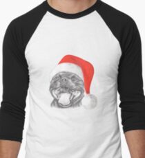 Staffie Smile Christmas - Staffordshire Bull Terrier Men's Baseball ¾ T-Shirt