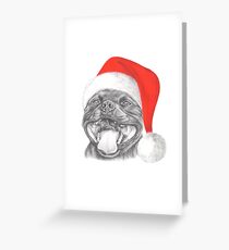 Staffie Smile Christmas - Staffordshire Bull Terrier Greeting Card