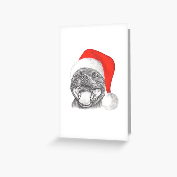 Staffie Smile Christmas - Staffordshire Bull Terrier Greeting Card