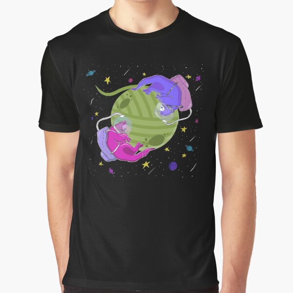 Cute Cats in Space Graphic T-Shirt