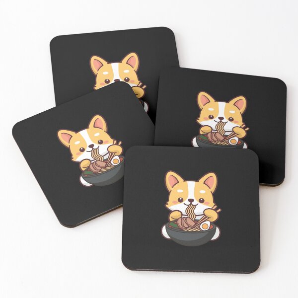 Item preview, Cute Corgi Eating Ramen Noodles Japanese Kawaii designed and sold by PrintedGifts.