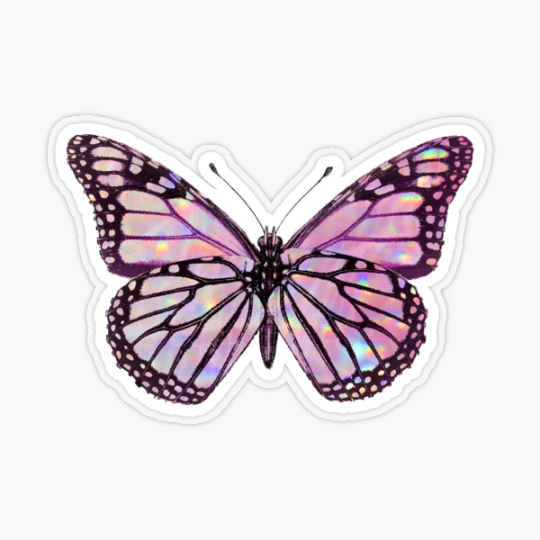 C66 Pastel Pink Butterflies – Violette Stickers