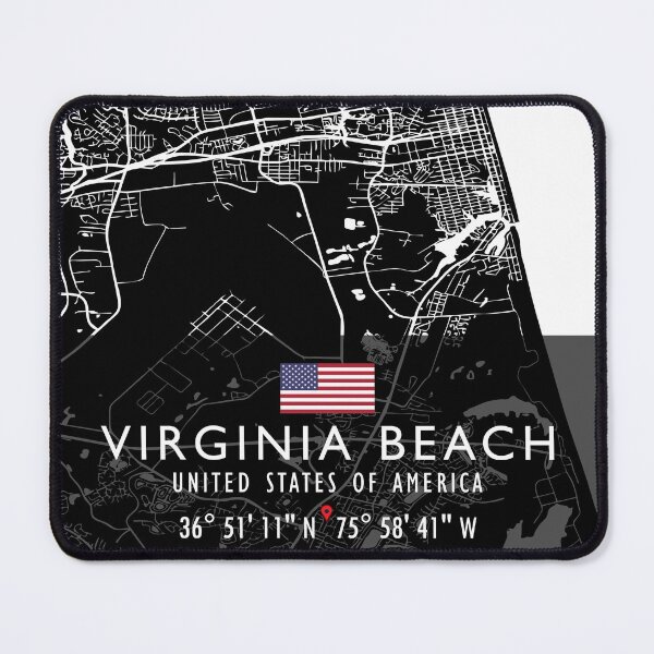 Item preview, VIRGINIA BEACH MAP USA designed and sold by hatimelhag.
