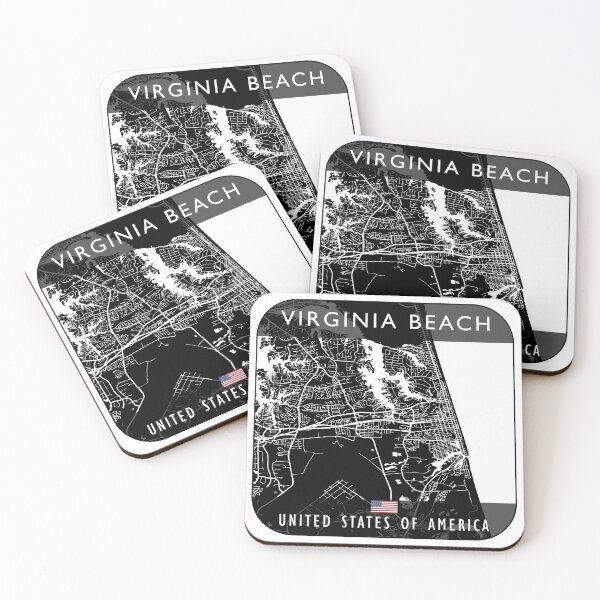 Item preview, VIRGINIA BEACH MAP USA designed and sold by hatimelhag.