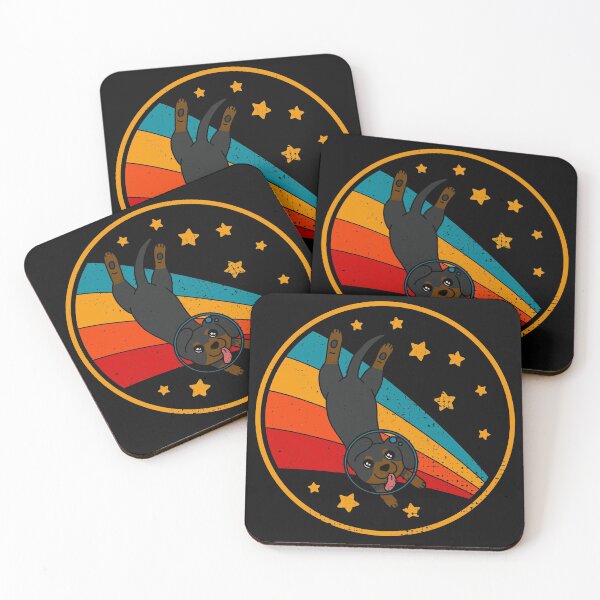 Item preview, Cute Vintage Black And Tan Coonhound Owner Retro Dog In Space designed and sold by JokeGysen.