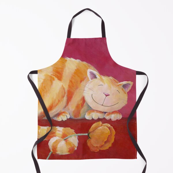 Item preview, Cute cat with poppy flower designed and sold by Anna Karina Birkenstock.