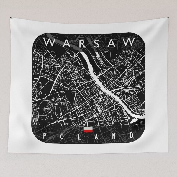 Item preview, WARSAW MAP POLAND designed and sold by hatimelhag.