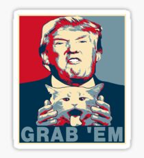 Trump Grab Em Poster Sticker