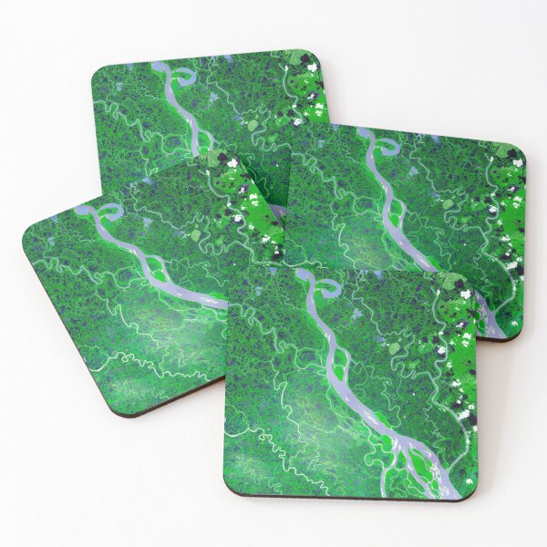 Item preview, River Though Forest Aerial Shot designed and sold by JoyforU.