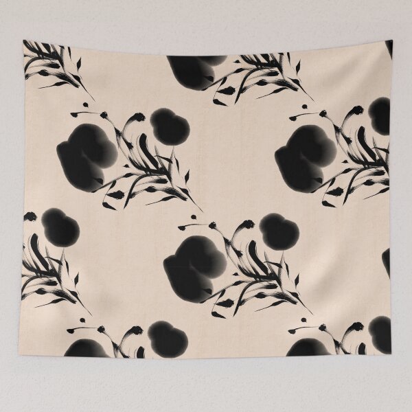 Item preview, Black Ink Abstract Art Painting Pattern  designed and sold by MercuryV.
