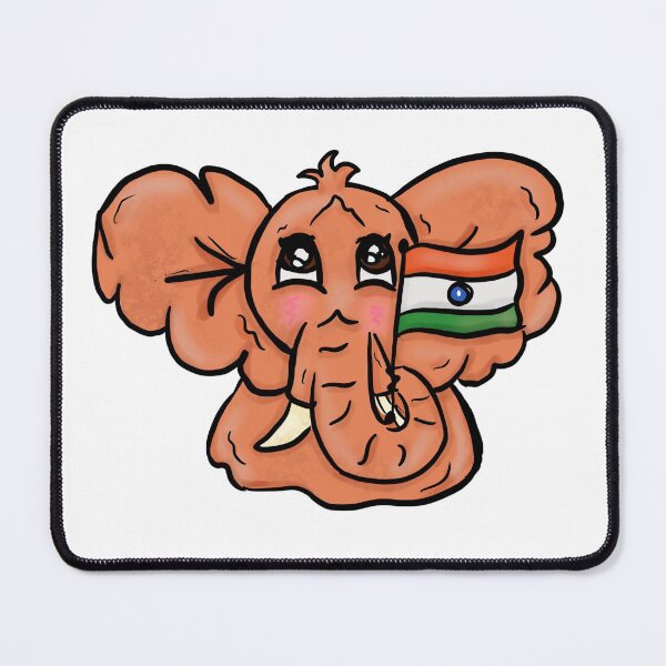 Item preview, Elephant with Indian Flag designed and sold by BioLushGraphics.