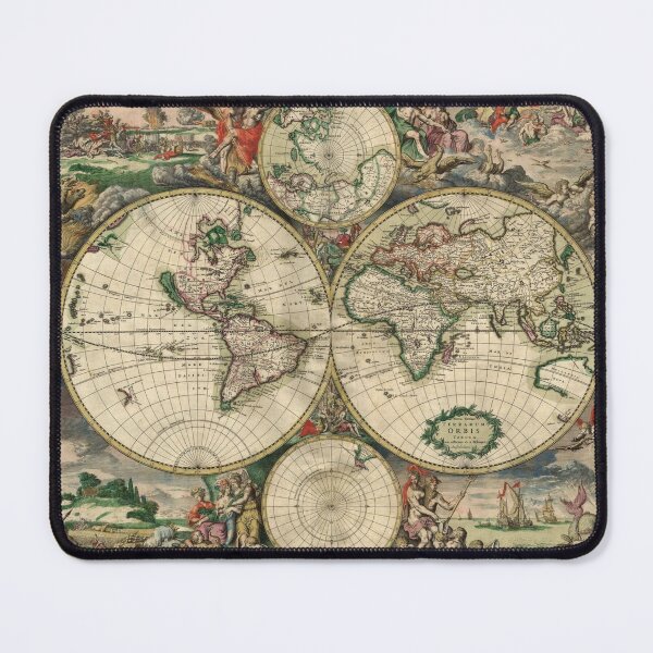 Item preview, Antique World Map designed and sold by abbazabba.