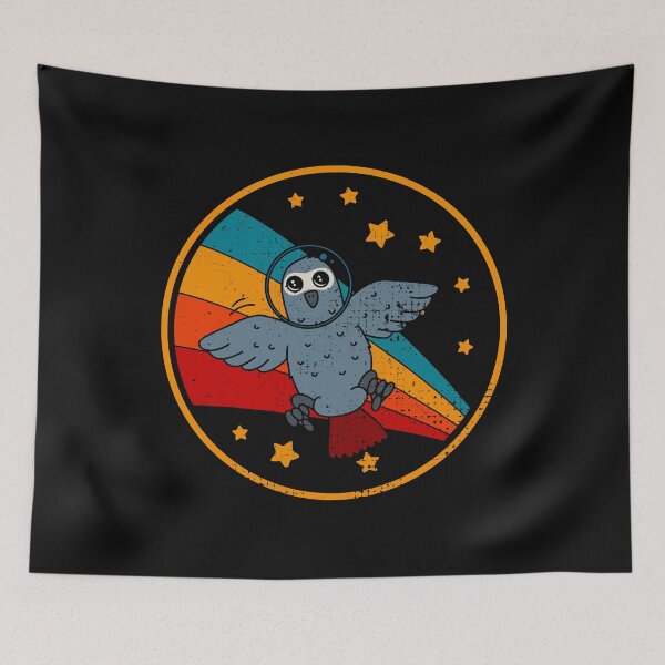 Item preview, Cute Vintage African Grey Parrot Owner Retro Parrot In Space designed and sold by JokeGysen.