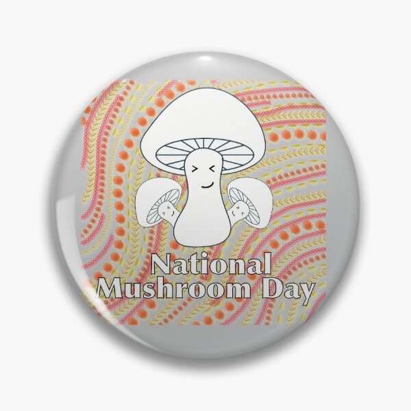 Item preview, National Mushroom Day - white letters smirk designed and sold by FlorenciaBliss.