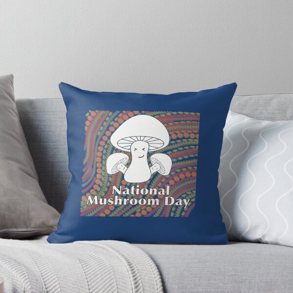 Item preview, National Mushroom Day - white letters smirk designed and sold by FlorenciaBliss.