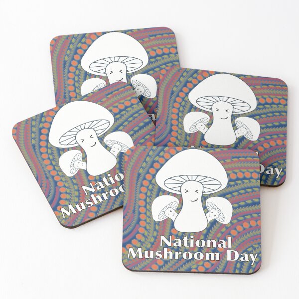 Item preview, National Mushroom Day - white letters smirk designed and sold by FlorenciaBliss.