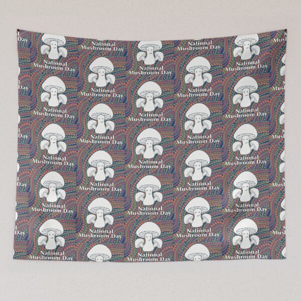 Item preview, National Mushroom Day - white letters smirk designed and sold by FlorenciaBliss.