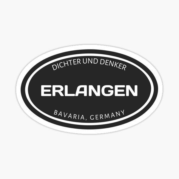 Erlangen Germany Oval Sticker