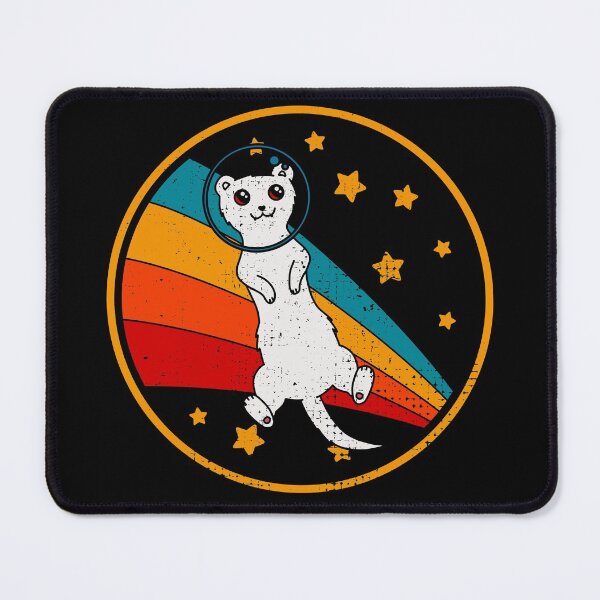 Item preview, Cute Vintage Albino Ferret Owner Retro Ferret In Space designed and sold by JokeGysen.