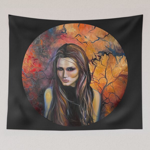 Item preview, Hypnotic, 2021, oil on canvas, 60 cm diameter designed and sold by oanaunciuleanu.
