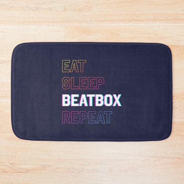 Item preview, Eat sleep beatbox repeat rainbow theme designed and sold by Freewind-Studio.