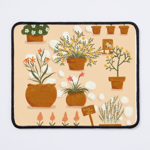 Item preview, flowers plants pot cute path garden bloom botanical beige designed and sold by emcazalet.
