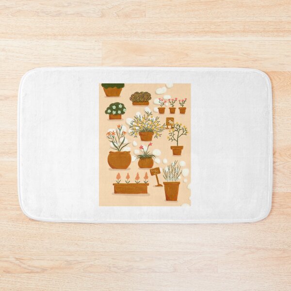 Item preview, flowers plants pot cute path garden bloom botanical beige designed and sold by emcazalet.