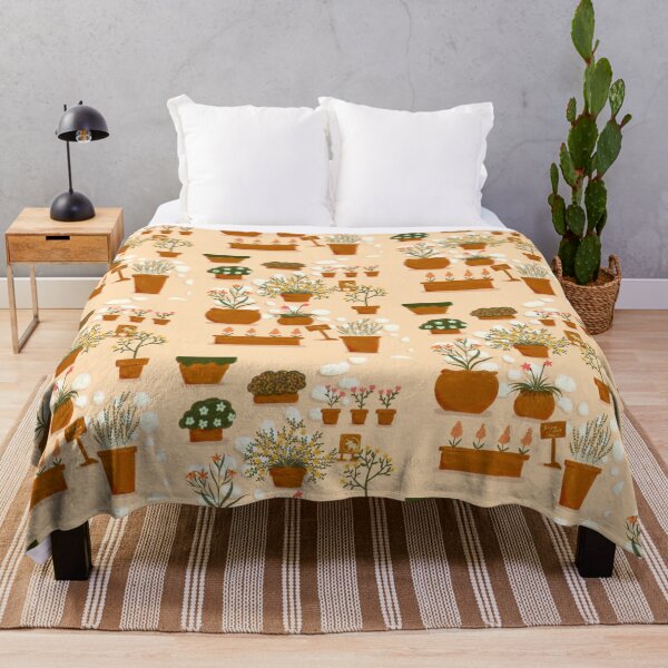 Item preview, flowers plants pot cute path garden bloom botanical beige designed and sold by emcazalet.