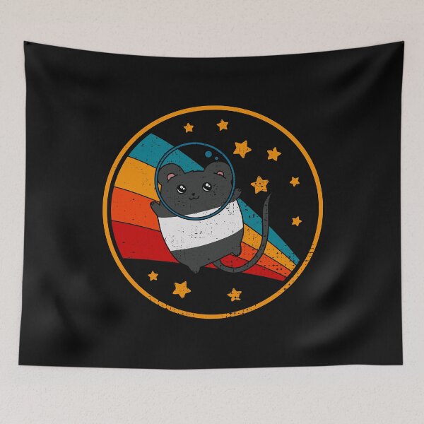 Item preview, Cute Vintage Banded Marked Fancy Mouse Owner Retro Pet Mouse In Space designed and sold by JokeGysen.