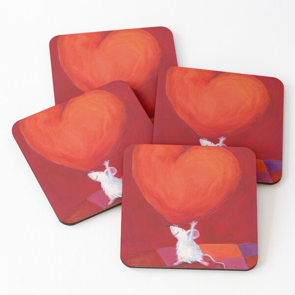 Item preview, Cute mouse with heart designed and sold by Anna Karina Birkenstock.
