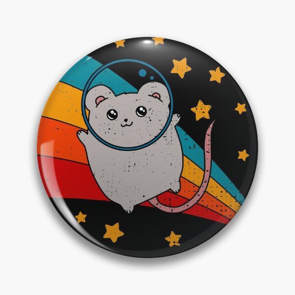 Item preview, Cute Vintage Blue Grey Fancy Mouse Owner Retro Pet Mouse In Space designed and sold by JokeGysen.