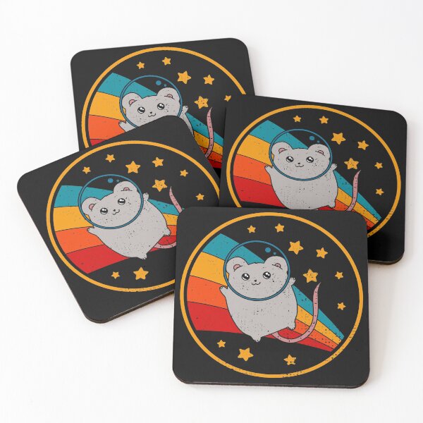 Item preview, Cute Vintage Blue Grey Fancy Mouse Owner Retro Pet Mouse In Space designed and sold by JokeGysen.