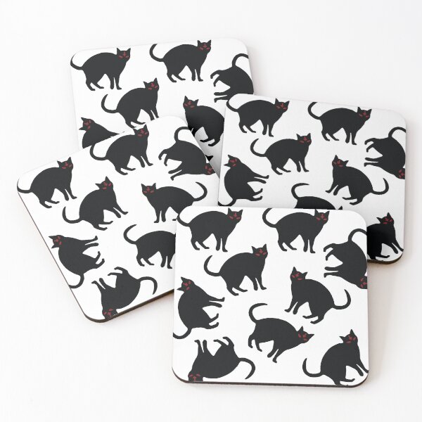 Item preview, Demon halloween black cat pattern designed and sold by ItsMemeMachine.