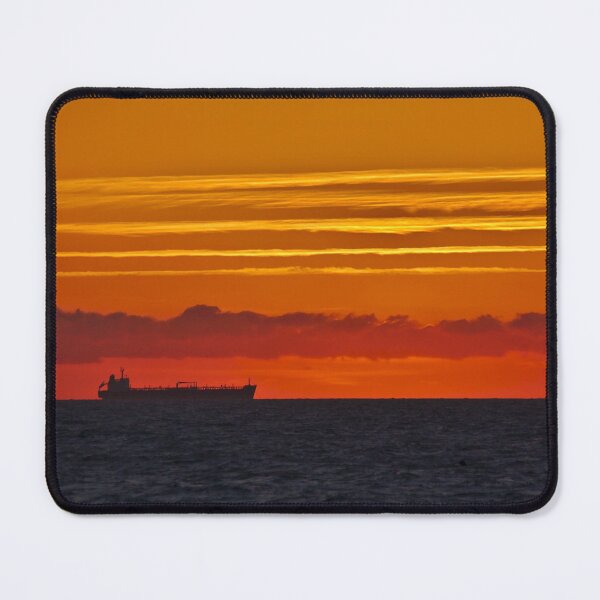 Item preview, Sunrise over Sandown Bay with Ship Silhouette designed and sold by Jeremy Hayden.